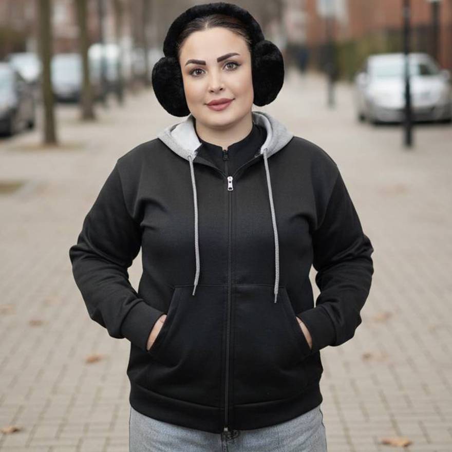 سویشرت دورس کلاه ملانژ