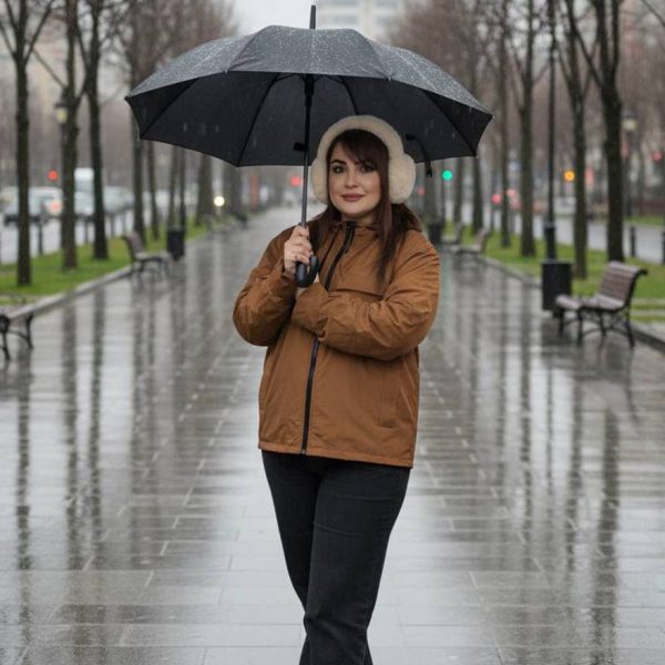 بارانی کلاهدار زیپی - مانتو پاتریس رشت