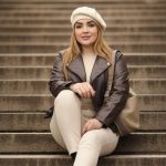 کت کراپ چرم زیپ کج - مانتو پاتریس رشت