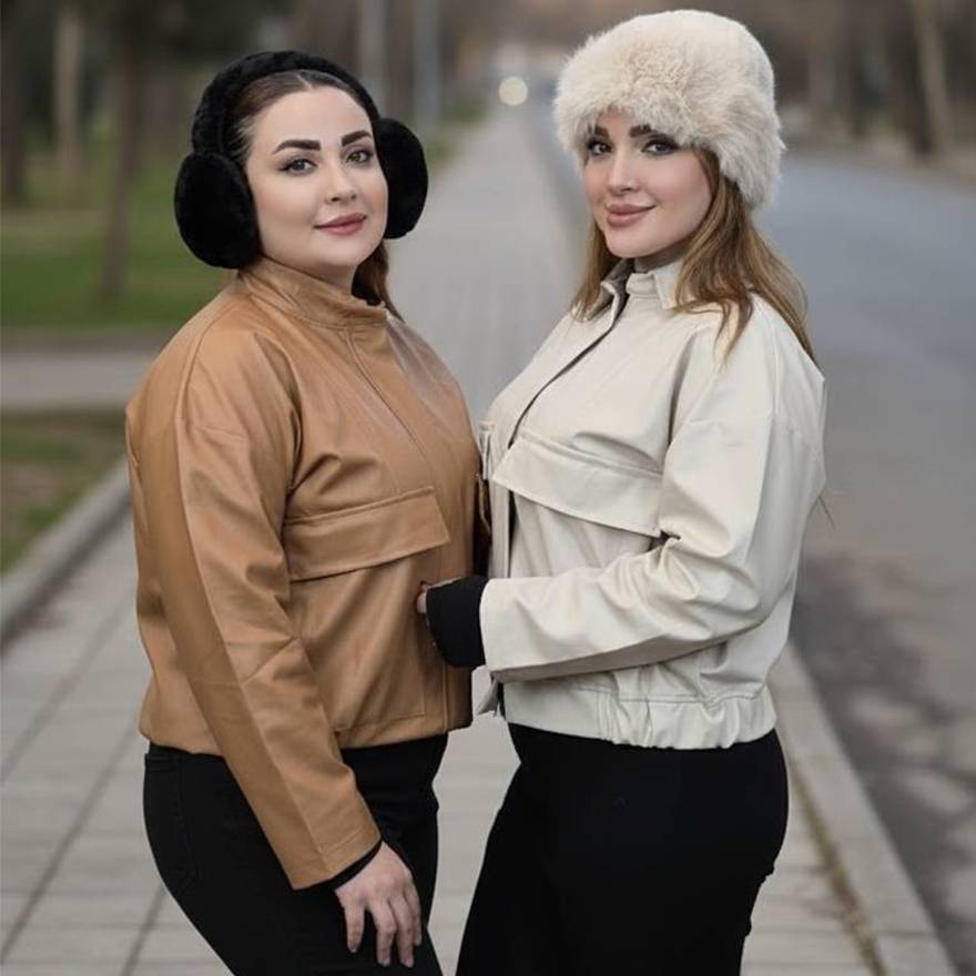 کت کراپ چرم جیب دار - مانتو پاتریس رشت