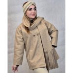 پالتو فوتر شال دار 4 دکمه -مانتو پاتریس رشت