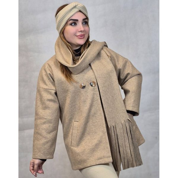 پالتو فوتر شال دار 4 دکمه -مانتو پاتریس رشت