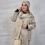 پالتو فوتر شال دار 4 دکمه -مانتو پاتریس رشت