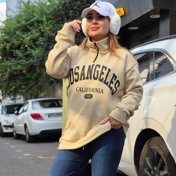 بلوز دورس نیم زیپ لس آنجلس