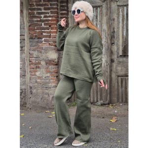 ست تونیک شلوار بافت فینگری