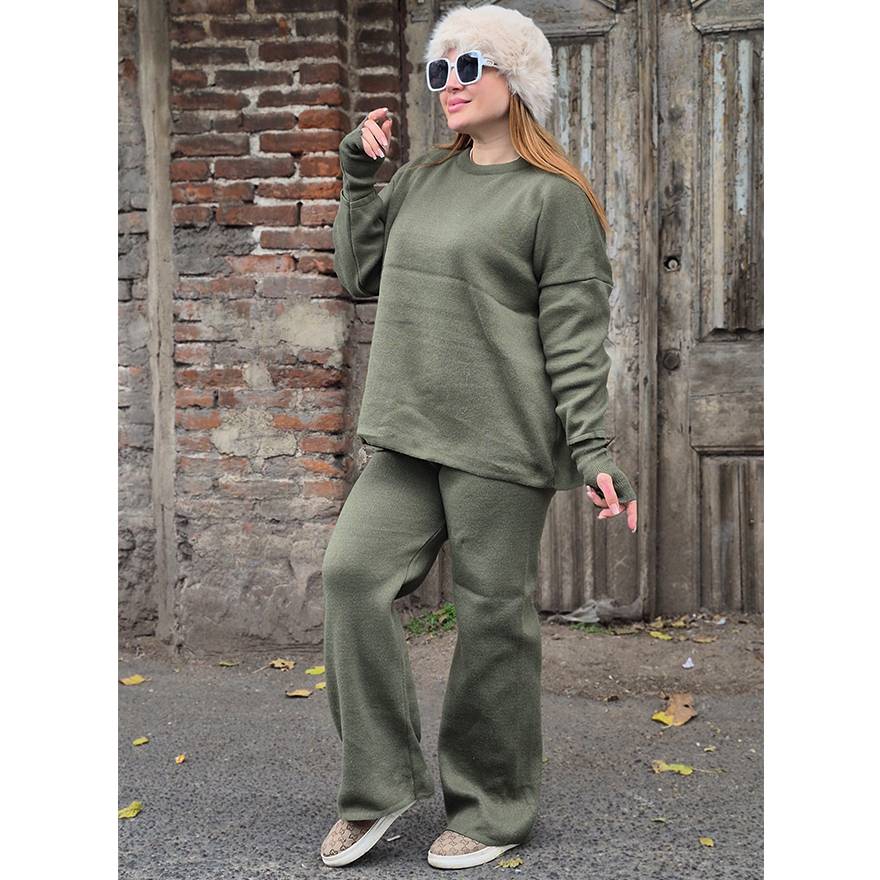 ست تونیک شلوار بافت فینگری