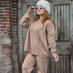 ست تونیک شلوار بافت فینگری