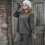 ست تونیک شلوار بافت فینگری