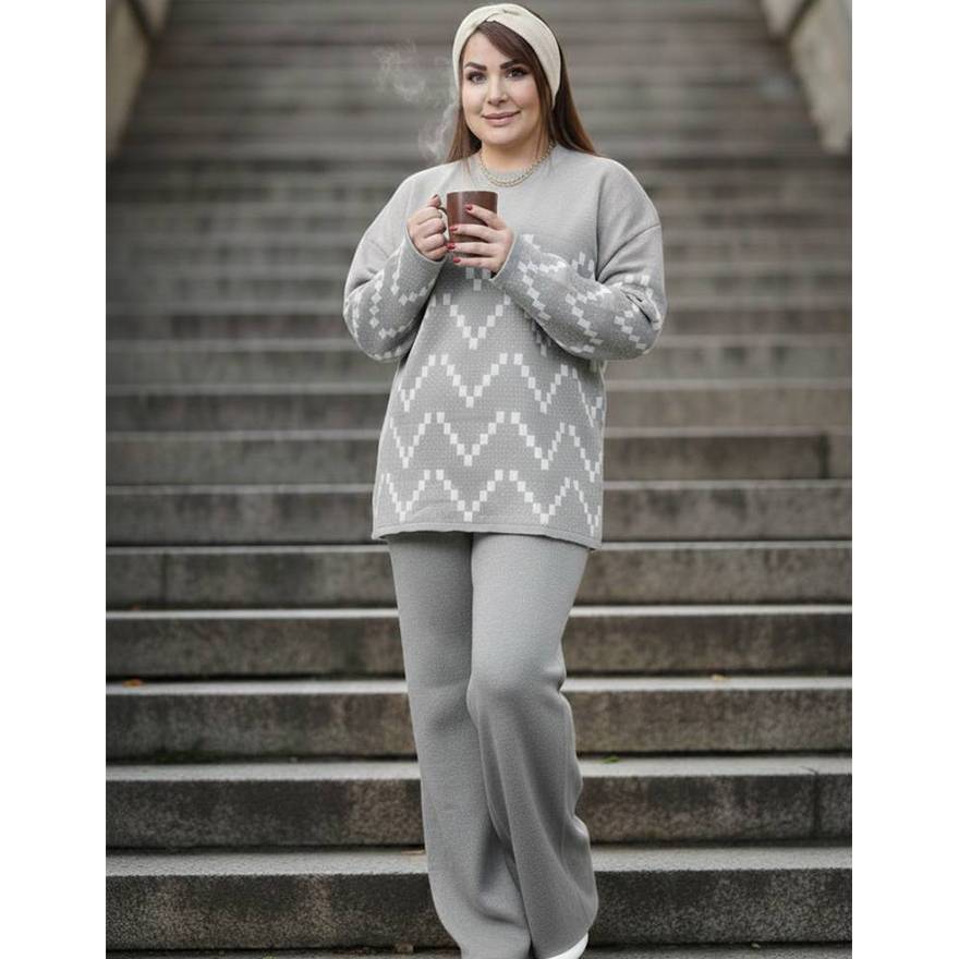 ست بافت سوزنی - مانتو پاتریس رشت