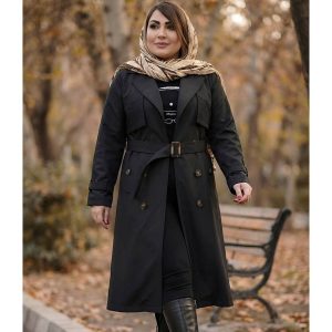 بارانی سانتانا مشکی بلند