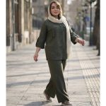 ست مانتو شلوار صوفیا جیب دکمه - مانتو پاتریس رشت