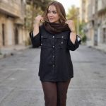 مانتو جیب صلیبی مشکی