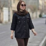 مانتو جیب صلیبی مشکی - مانتو پاتریس رشت