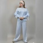 ست بلوز شلوار آستین پاپیون گلکسی