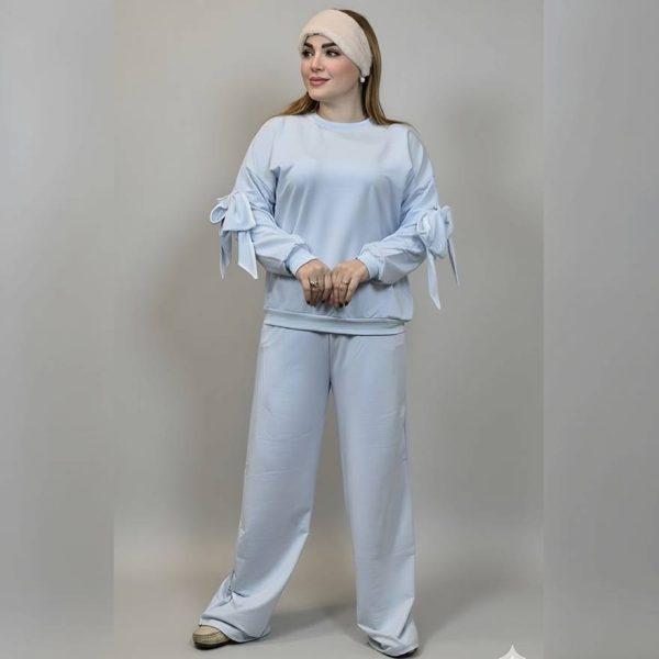 ست بلوز شلوار آستین پاپیون گلکسی