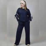 ست بلوز شلوار آستین پاپیون گلکسی