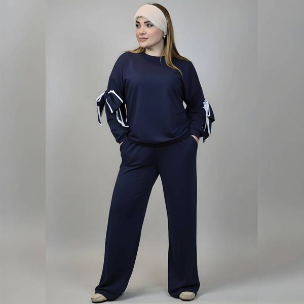 ست بلوز شلوار آستین پاپیون گلکسی