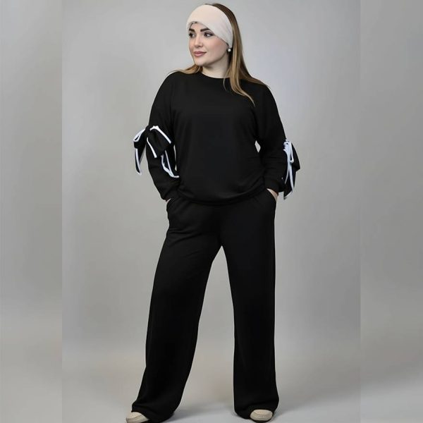 ست بلوز شلوار آستین پاپیون گلکسی