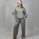 ست بلوز شلوار آستین پاپیون گلکسی