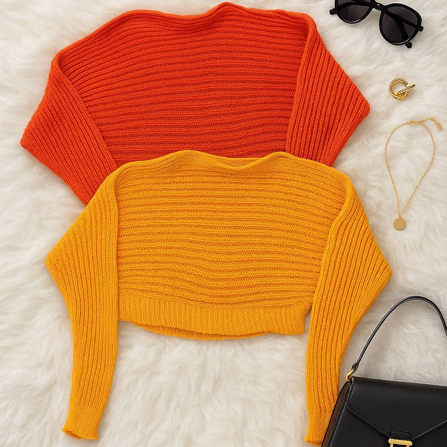 بلوز بافت کراپ فندوقی - مانتو پاتریس رشت