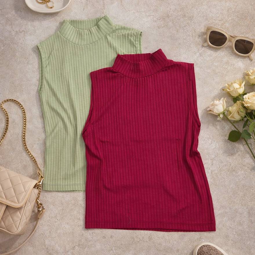 تاپ یقه اسکی آکاردئونی