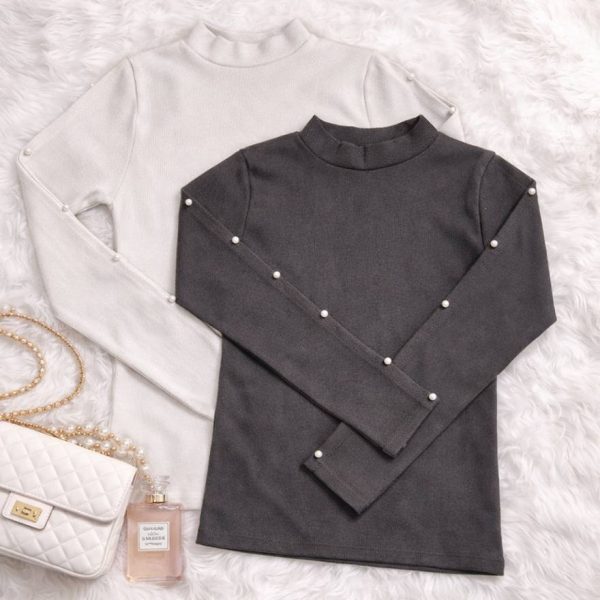 بلوز آستین مرواریدی فانریپ