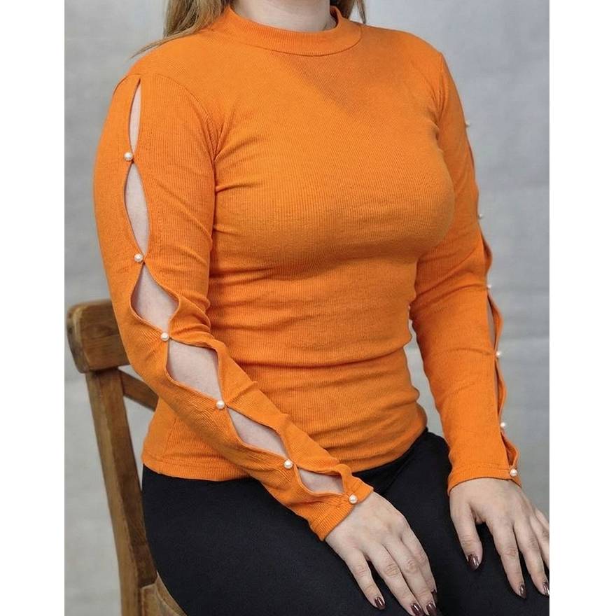 بلوز آستین مرواریدی فانریپ