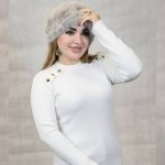 بلوز آستین بلند دکمه اریب