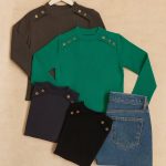 بلوز آستین بلند دکمه اریب