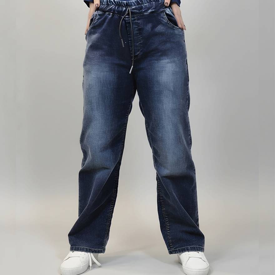 شلوار نیم بگ سرمه ای نیل - مانتو پاتریس رشت