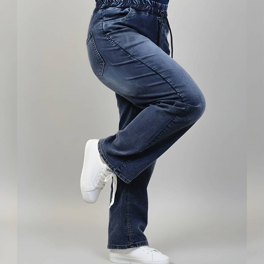 شلوار نیم بگ سرمه ای نیل