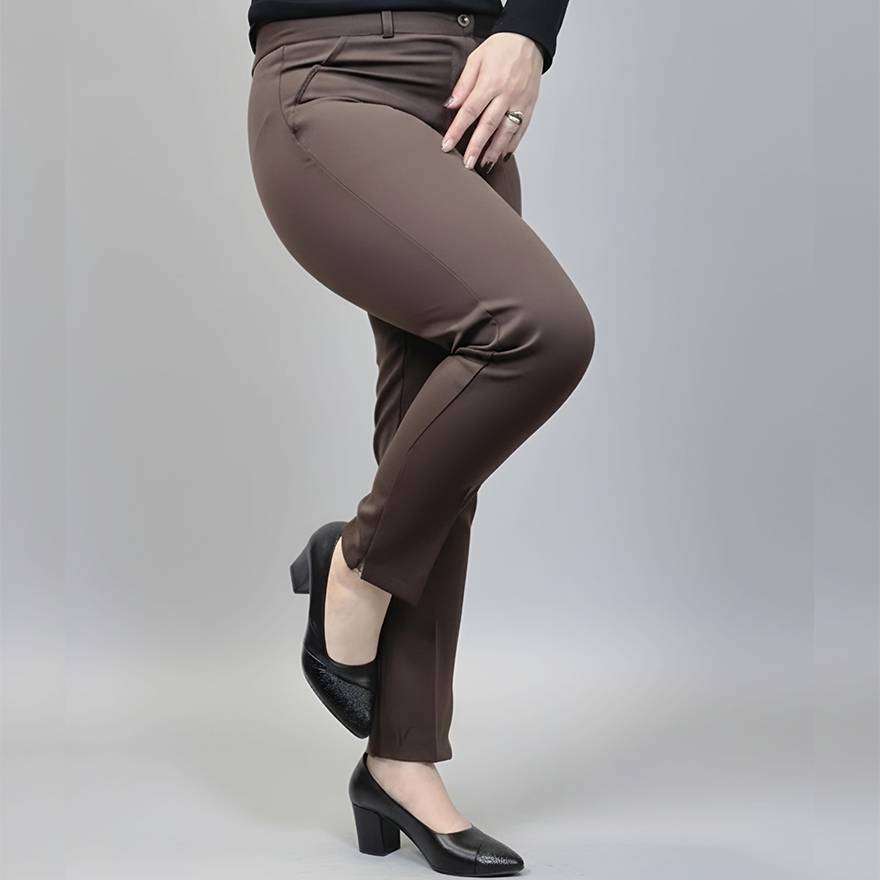 شلوار مازراتی بغل چاک قهوه ای