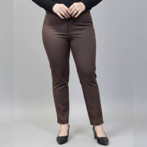 شلوار مازراتی بغل چاک قهوه ای - مانتو پاتریس رشت