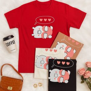 تیشرت چاپ خرس و قلب