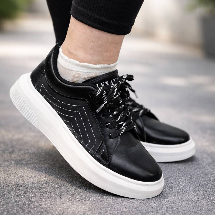 کتونی مک کویین مشکی - مانتو پاتریس رشت