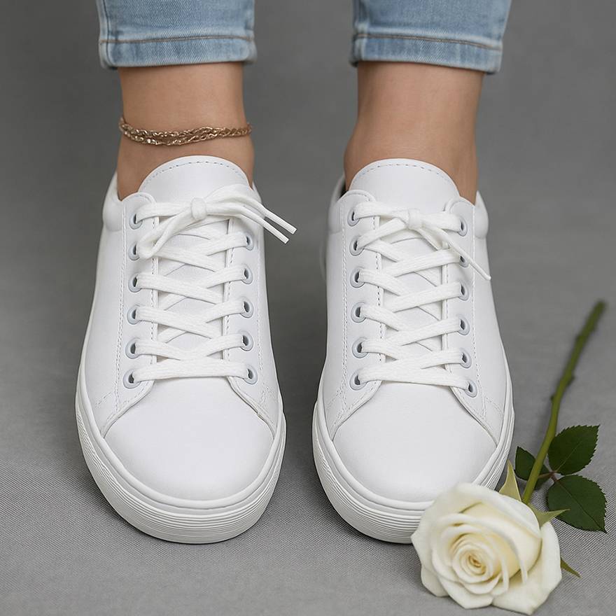 کتونی ونس ساده سفید - مانتو پاتریس رشت