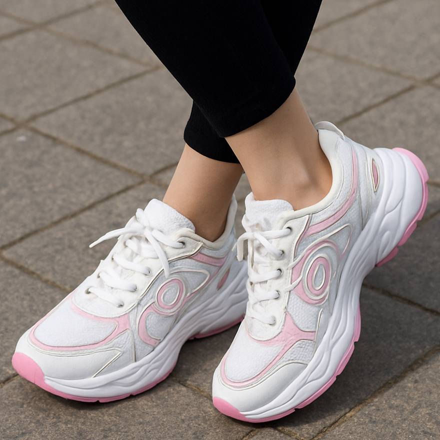 کتونی سفید صورتی - مانتو پاتریس رشت