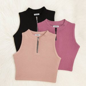 تاپ کراپ نیم زیپ - مانتو پاتریس رشت