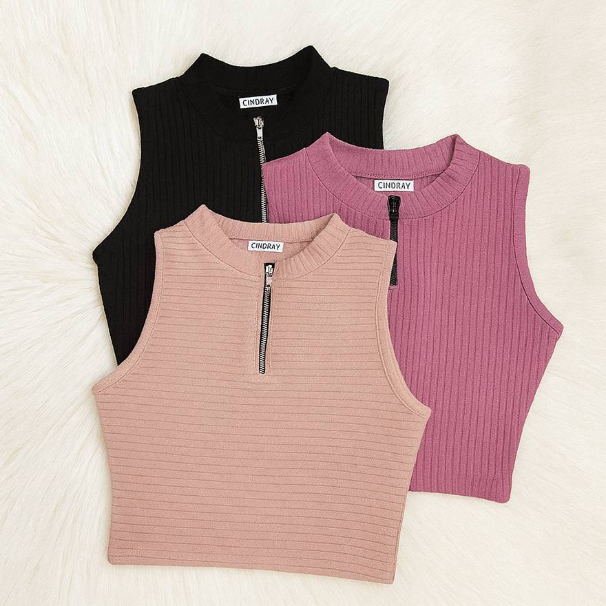 تاپ کراپ نیم زیپ - مانتو پاتریس رشت