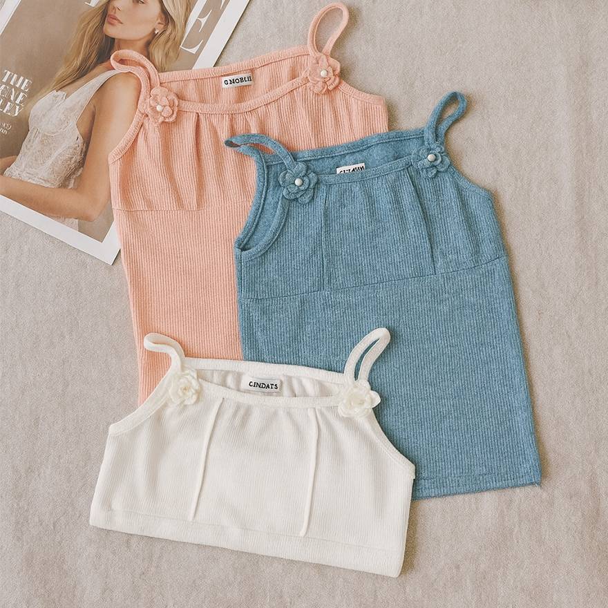 تاپ بندی گلدار نگینی