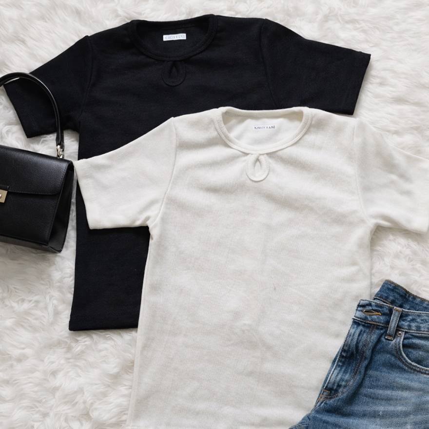 تیشرت یقه اشکی فانریپ - مانتو پاتریس رشت