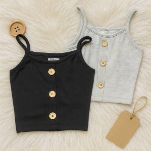 تاپ کراپ 3 دکمه چوبی - مانتو پاتریس رشت