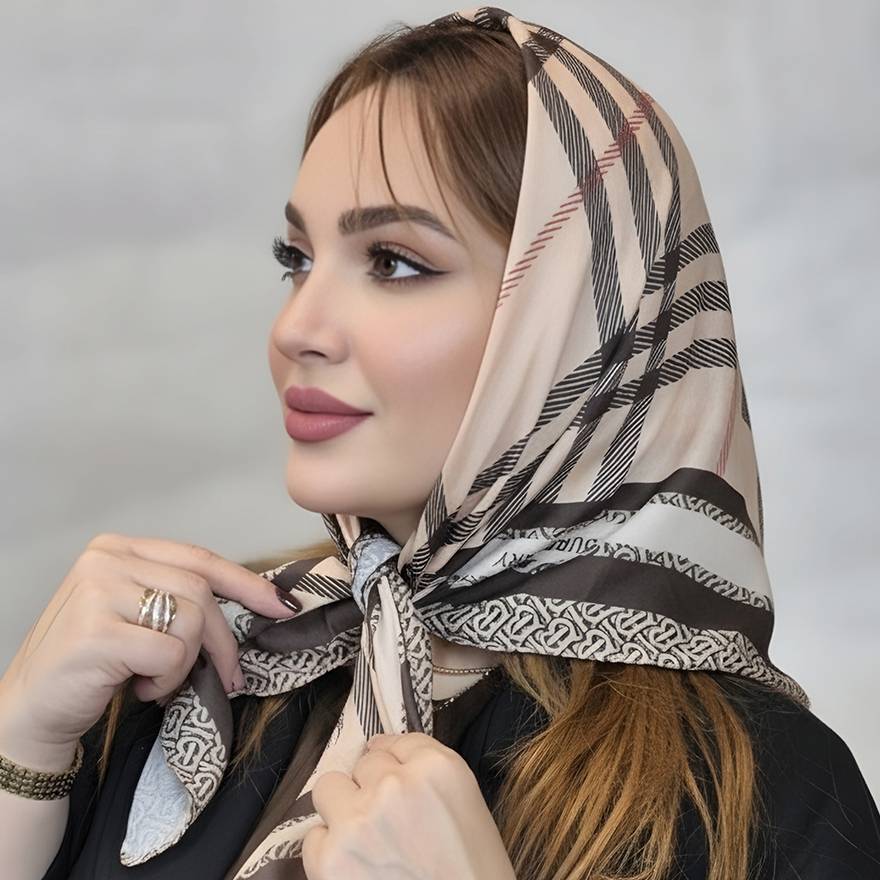 مینی اسکارف چهارخونه نخی