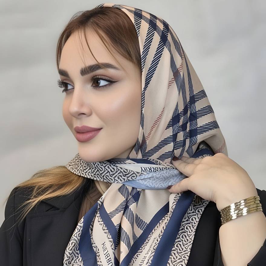 مینی اسکارف چهارخونه نخی - مانتو پاتریس رشت