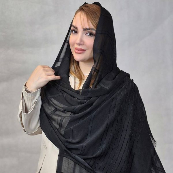 34700313-1 شال نخی مشکی - مانتو پاتریس رشت