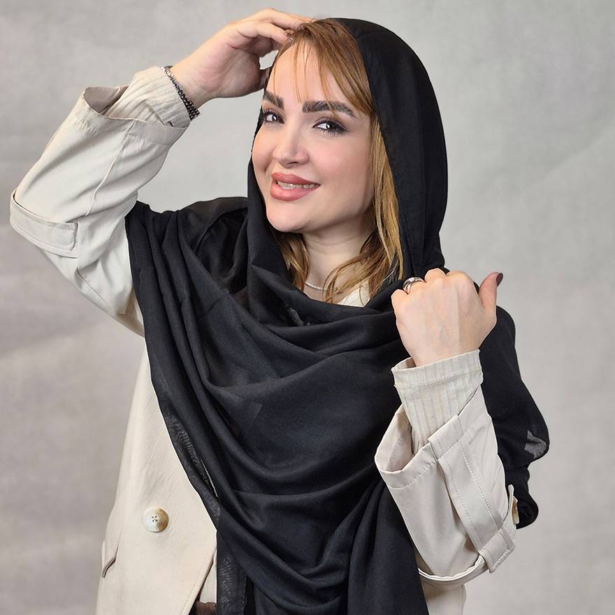 شال نخی مشکی