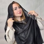 شال نخی مشکی