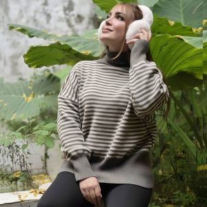 بلوز یقه اسکی راه راه - مانتو پاتریس رشت