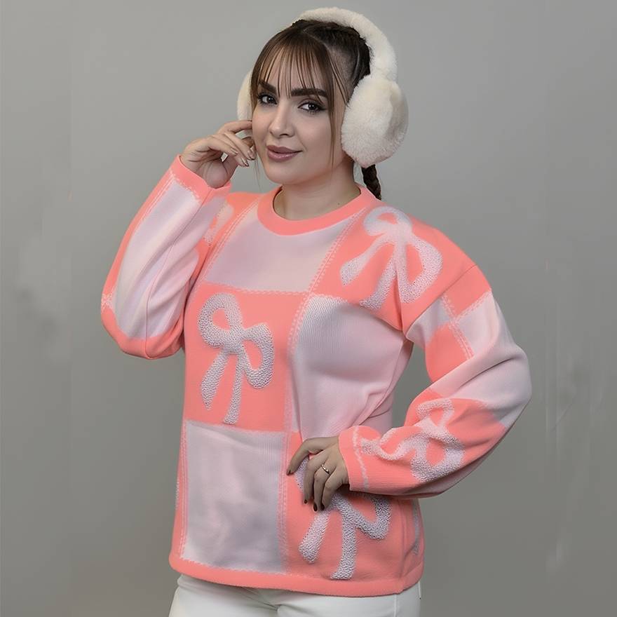 بلوز بافت پاپیون برجسته