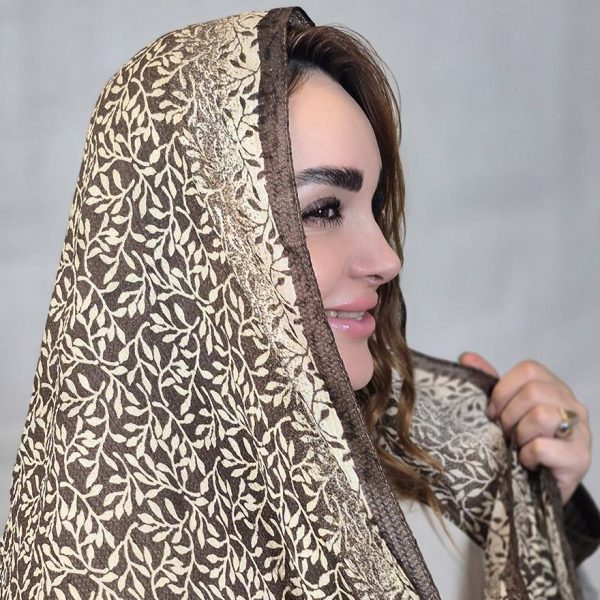 شال کریشه طرح شاخه - مانتو پاتریس رشت